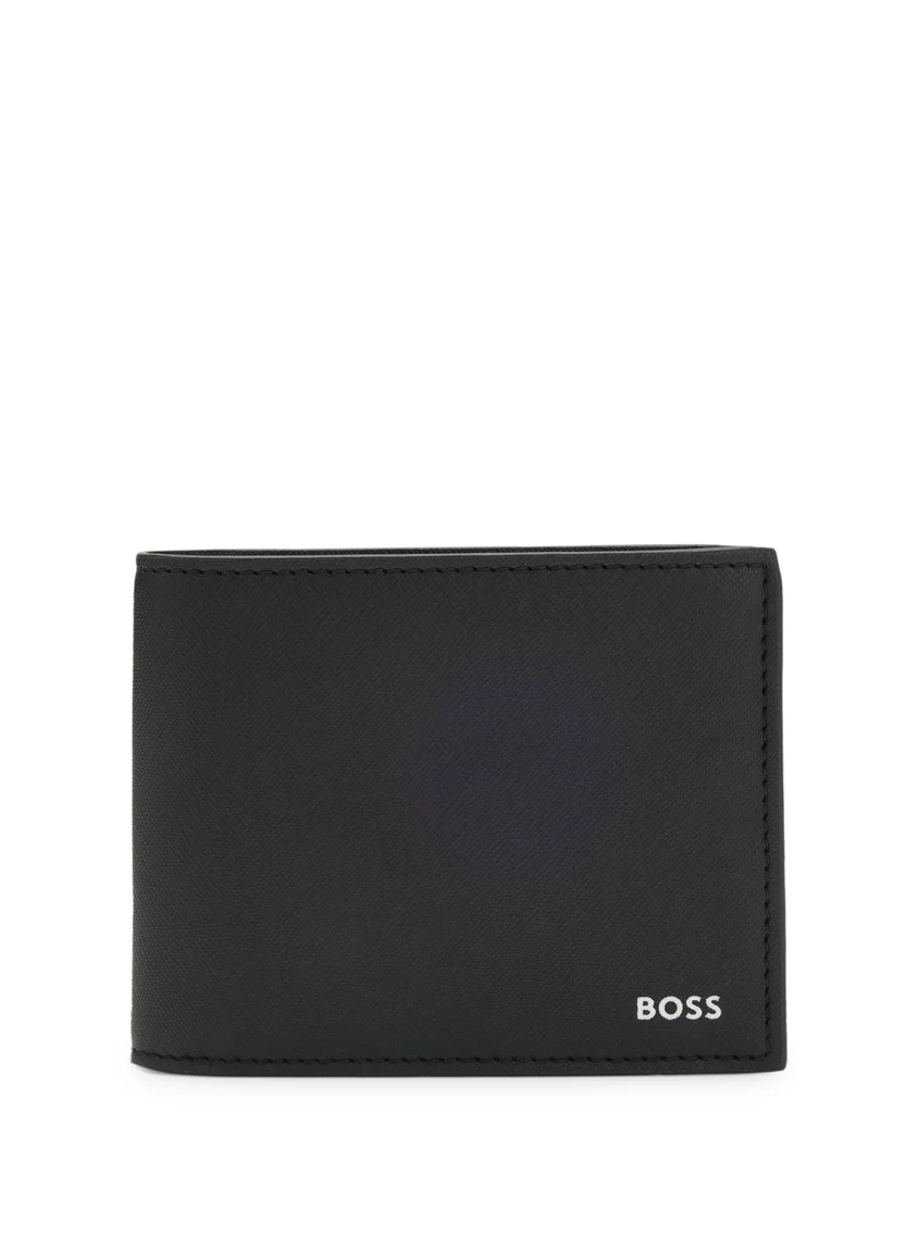 BOSS Wallet with silver-foil logo print