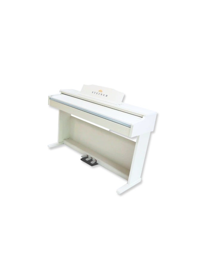 شتاينر بيانو ستاينر الرقمي DP‑250W – أبيض (إصدار 2025) – بيانو رقمي 88 مفتاح مع مقعد - Image 1