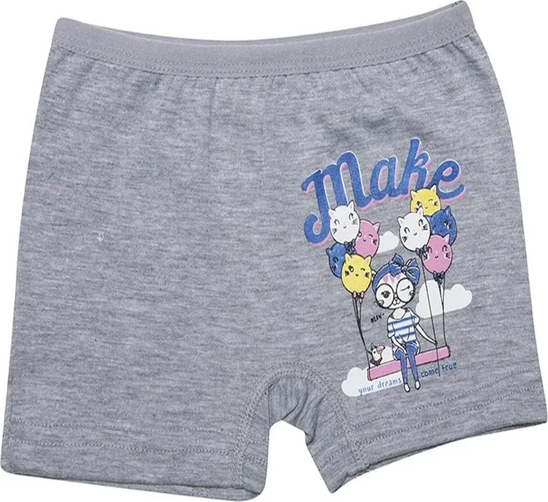 كوتا 3409x12 Girls 12-Pack Lycra Mixed Pattern Boxer-Colored