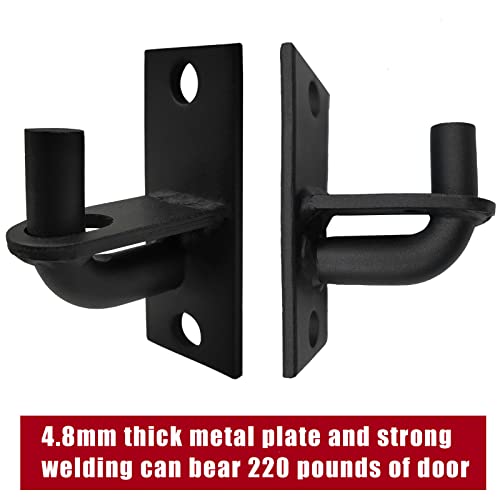 PLAIRC 2 Pack Wall Mount Heavy Duty Chain Link Fence Gate Hinges with 5/8 Hinge Pin (Screws Not Included), Black - Image 3