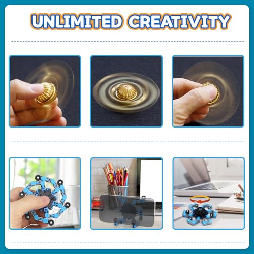 Dilabnba Fidget Toys Set 5 Pcs for Kids Adults Sensory Pack with Figette Cube Pad Ball Metal Finger Spinner Cool Gadget Desk Spinner Fingertip for Party Favors Christmas Stocking Stuffer Bulk - Image 5