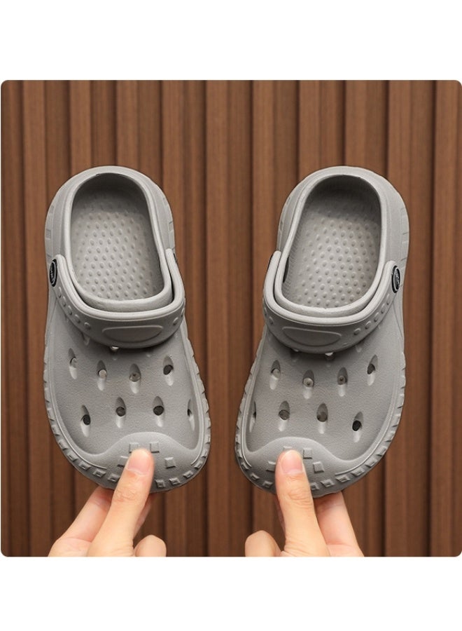NIBEMINENT Children's Non-slip  Sandals Summer Solid Color Anti-collision Toe Cap Beach Slippers For Boys Kid's Garden Shoes  - Image 3