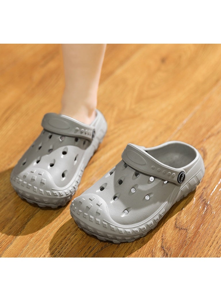 NIBEMINENT Children's Non-slip  Sandals Summer Solid Color Anti-collision Toe Cap Beach Slippers For Boys Kid's Garden Shoes  - Image 4