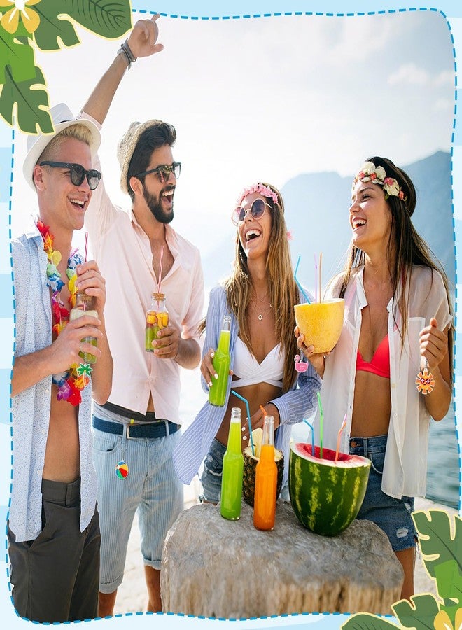 JUNEBRUSHS 30PCS Summer Keychains Hawaiian Beach Hanging Pendant for Summer Beach Sea Theme Birthday Party Favor Classroom Supplies(10 Style) - Image 5