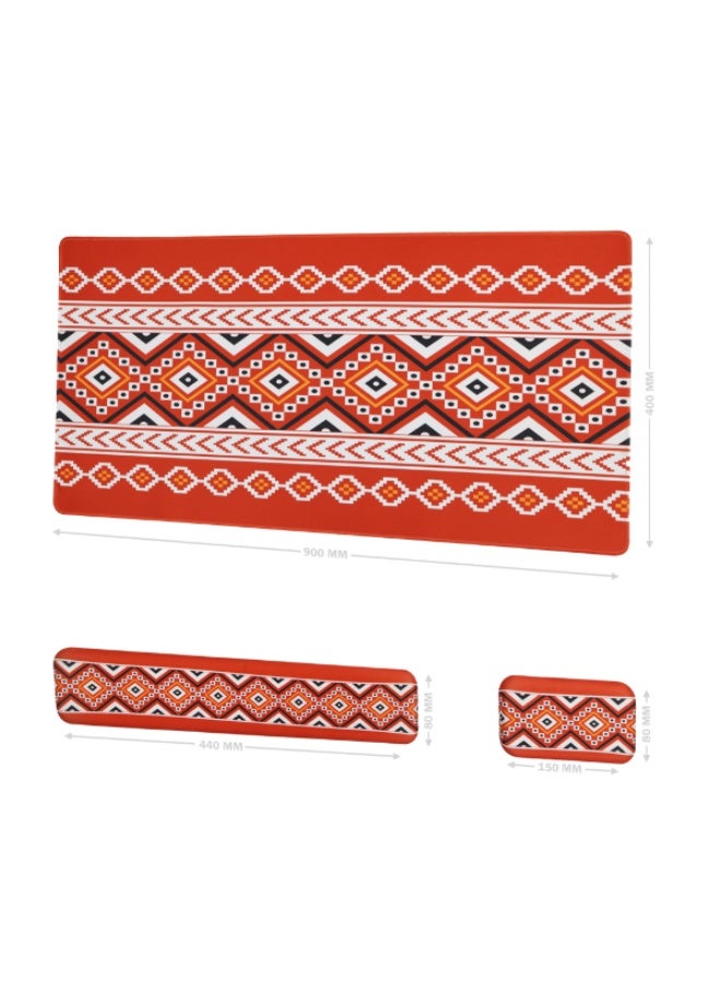 ثيرمو مجموعة ماوس باد تراثية احترافية TM07 مقاس XXL مع مسند كيبورد ومسند ماوس جودة عالية - Image 5