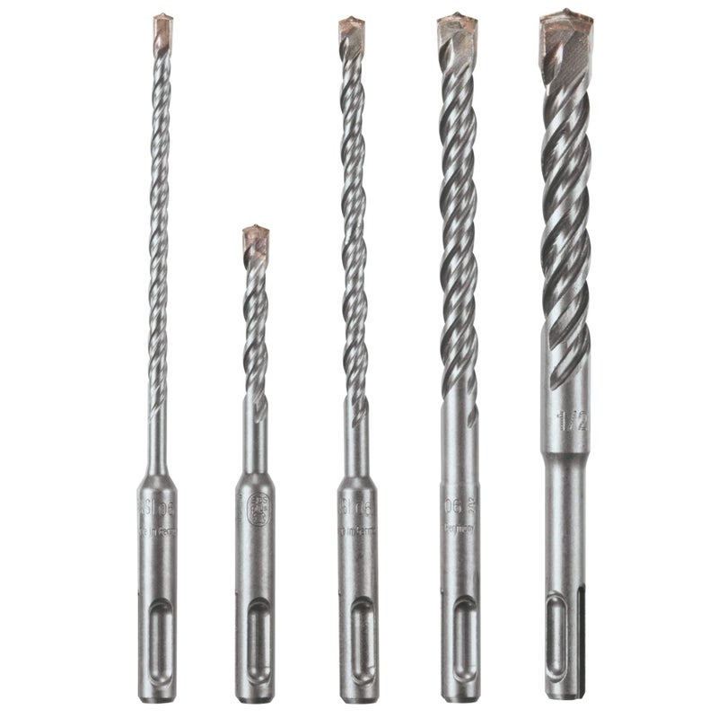BOSCH BOSCH HCK005 5-Piece Assorted Set SDS-Plus Bulldog Rotary Hammer Bits Ideal for Applications in Masonry, Brick, Block, Concrete  - Image 1
