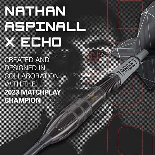 Target Darts Nathan Aspinall x Echo 90% Tungsten Steel Tip Swiss Point Dart Set – 23G ASP Player Edition Darts, Pro Grip Shafts & Pro Ultra No.2 Flights, SP Tool Included - Image 2