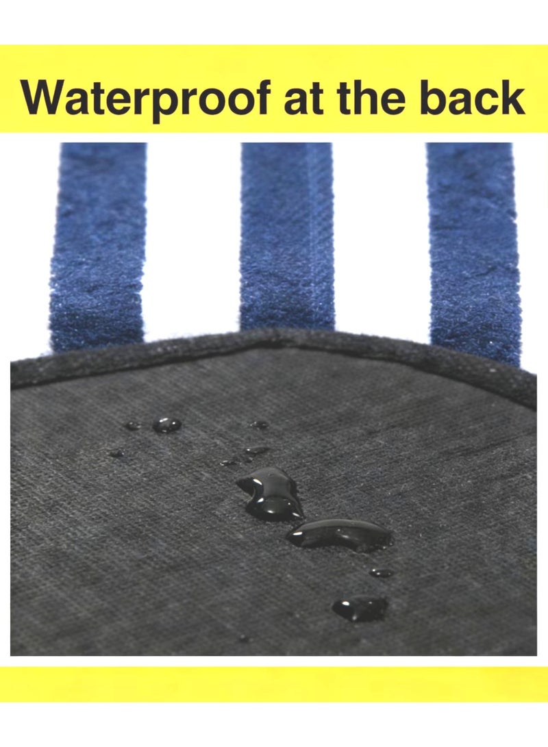 Large Size 200 x 200cm  Foldable Picnic Blanket,Waterproof Beach Blanket,Outdoor Picnic Mat, Portable Picnic Mat Waterproof Picnic Blanket,3 Layered Foldable,Ideal for Camping,Parks,Beaches,Grasslands(Blue with White Stripes) - Image 5