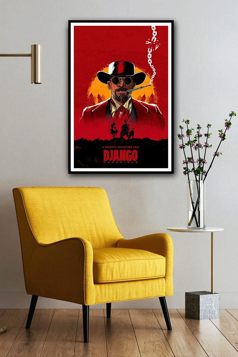 Ukeclvd Django Movie Poster Unchained Vintage Family Decorative Painting Wall Art Canvas Posters Gifts 16x24 inch No Frame - Image 4