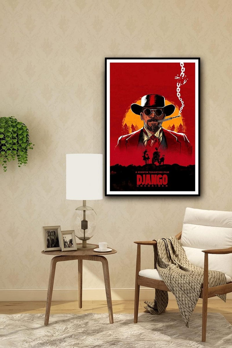 Ukeclvd Django Movie Poster Unchained Vintage Family Decorative Painting Wall Art Canvas Posters Gifts 16x24 inch No Frame - Image 3