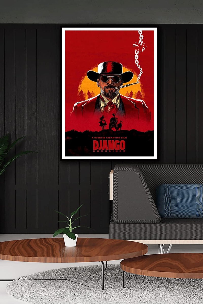 Ukeclvd Django Movie Poster Unchained Vintage Family Decorative Painting Wall Art Canvas Posters Gifts 16x24 inch No Frame - Image 2