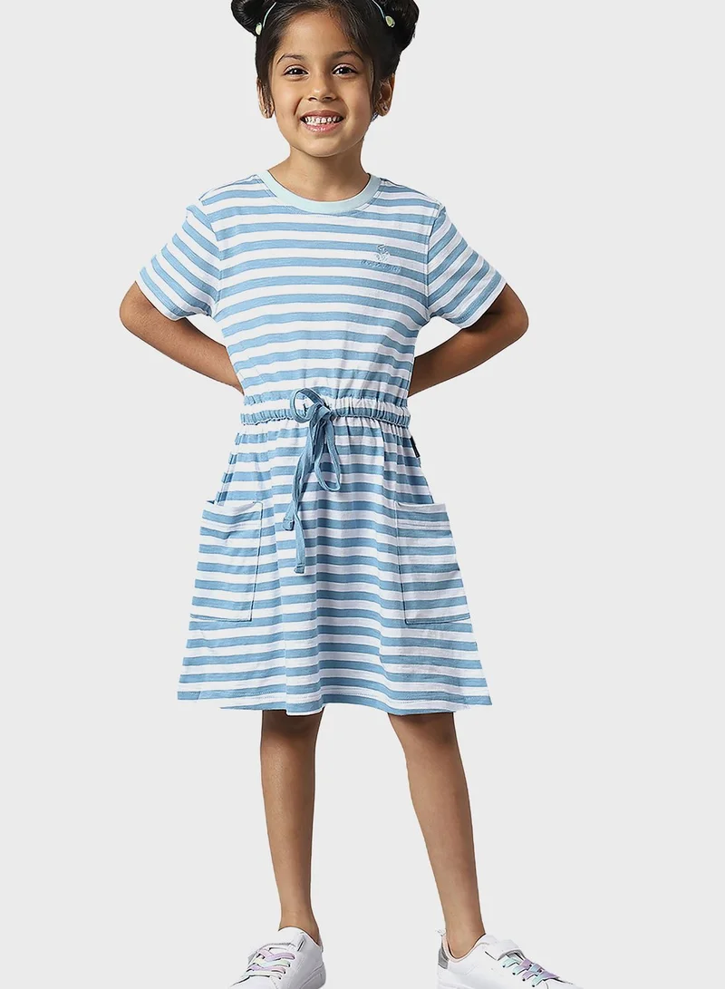 bhpoloclub Youth Stripe Midi Dress