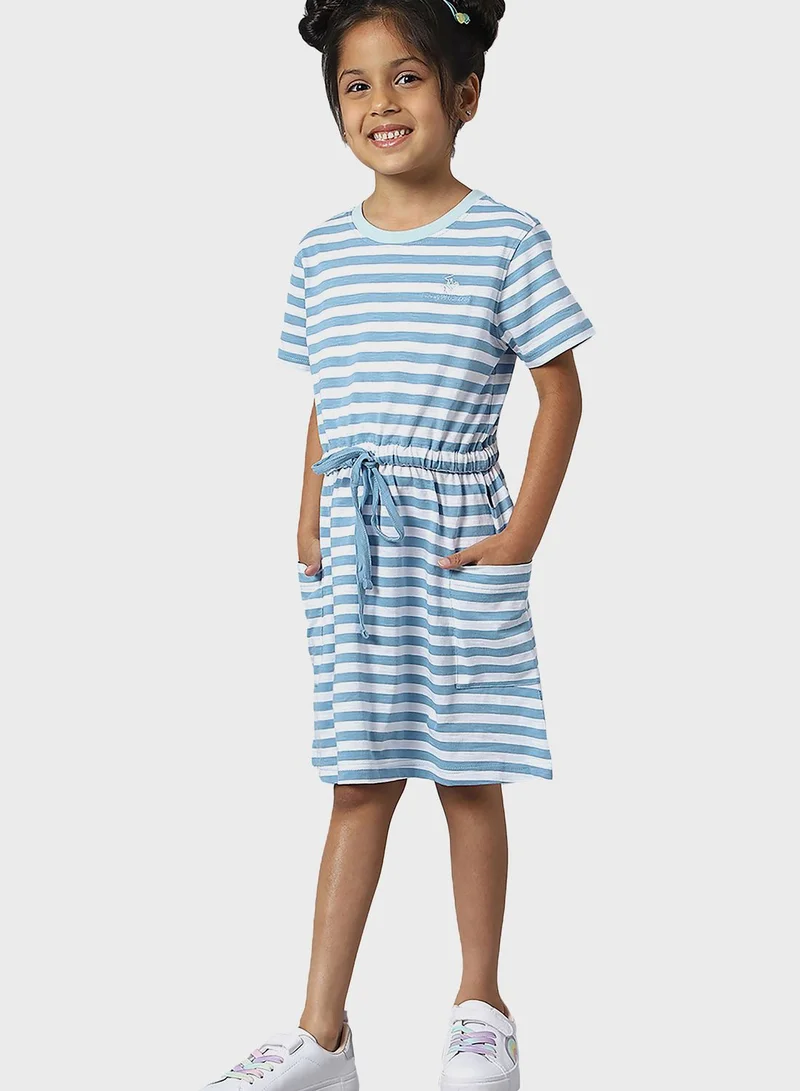 bhpoloclub Youth Stripe Midi Dress