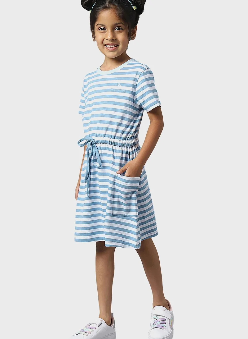 bhpoloclub Youth Stripe Midi Dress