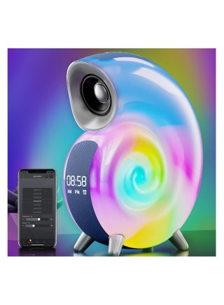 Colorful Desk Lamp with Speakers, Atmosphere Conch Music Light with USB Charger, LED White Noise Alarm Clocks, Color-Changing Ambient Light for Living Room, Bedroom, and Gifts (Blue) - pzsku/ZD83AE3C823AAF2E0E27EZ/45/_/1719220080/005a88af-4193-4cb7-85da-2b2b261ef176