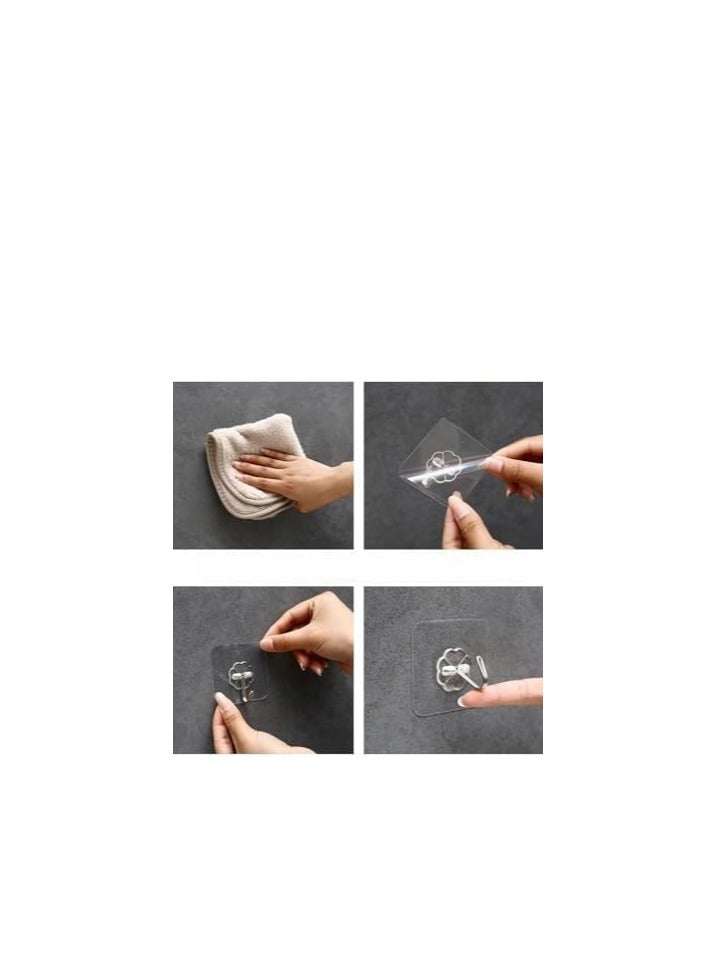20 Pcs Adhesive Wall Hooks Heavy Duty Sticky Hangers with Hooks For Home Kitchen and Bathroom - Image 5
