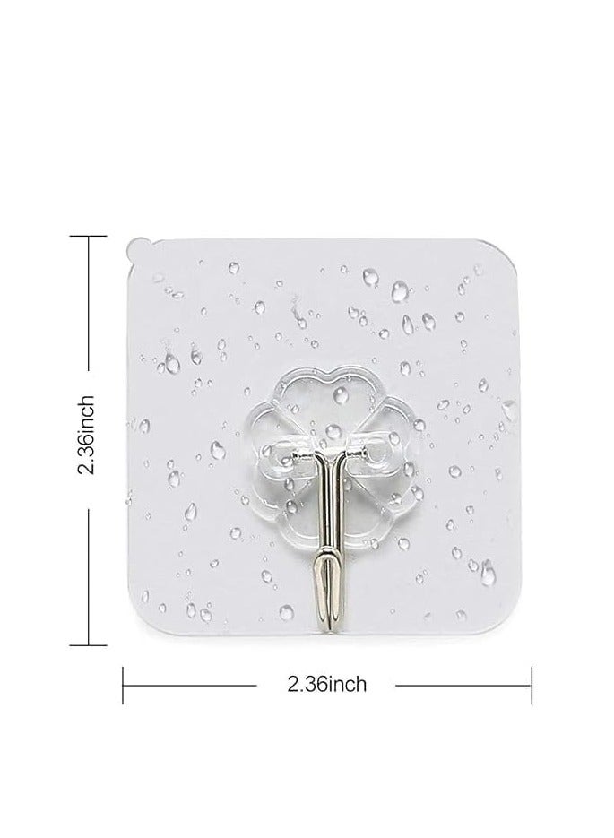 20 Pcs Adhesive Wall Hooks Heavy Duty Sticky Hangers with Hooks For Home Kitchen and Bathroom - Image 2