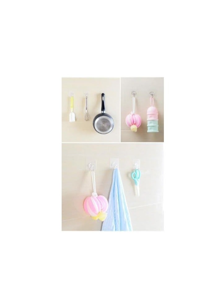 20 Pcs Adhesive Wall Hooks Heavy Duty Sticky Hangers with Hooks For Home Kitchen and Bathroom - Image 4