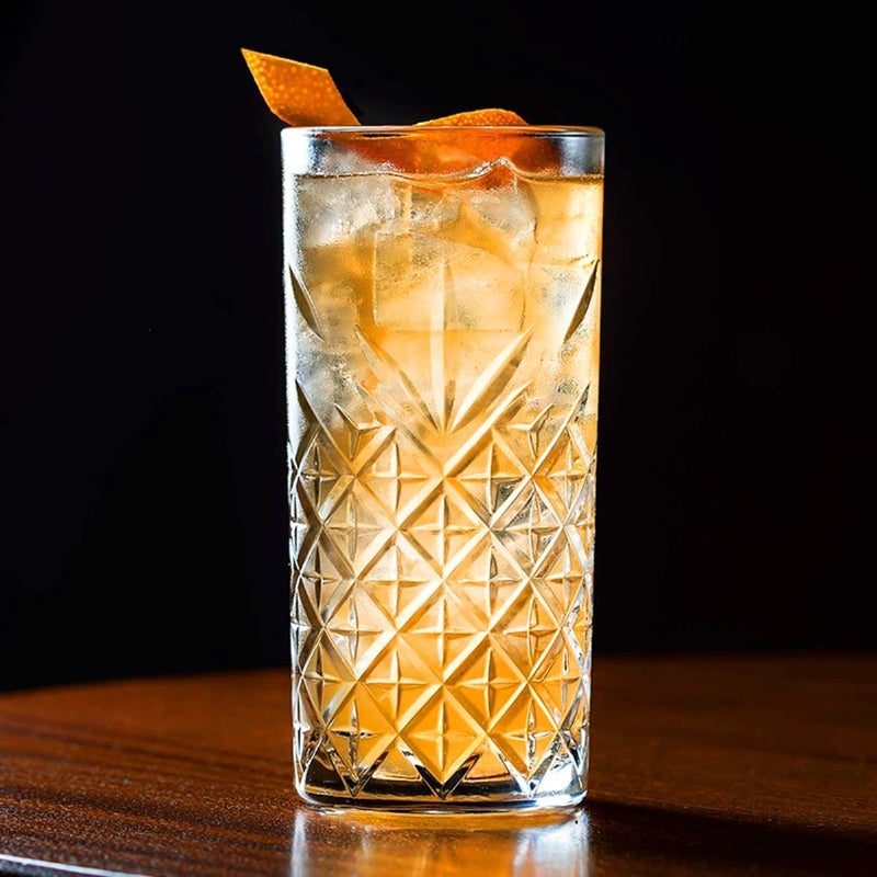 KELVEE KELVEE Diamond Crystal Touch Designer High Ball Tumbler Long Drink Glass Set of 6for Drinking Water Beer Soda Fresh JuiceCocktail etc Diamond - Image 3