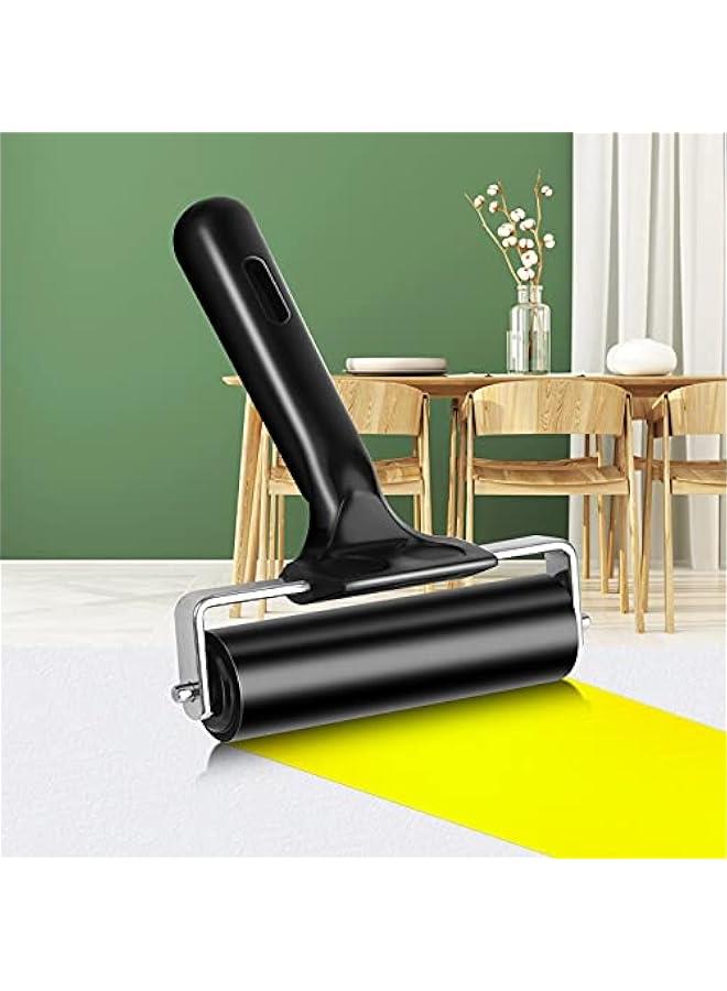 2Pcs Rubber Roller Brayer Rollers Hard Rubber 4 and 2.2 Inch for Printmaking (Black) by … - Image 4