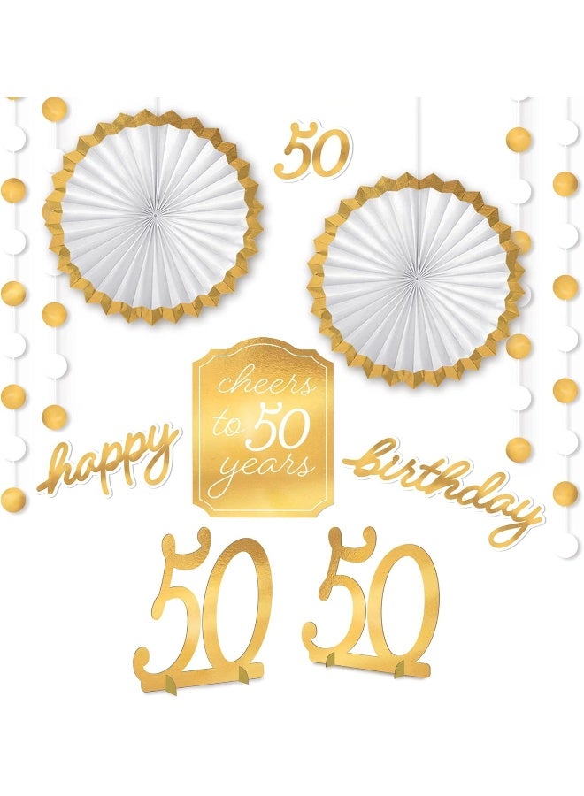 Amscan 50th Golden Age Birthday Room Decorating Kit