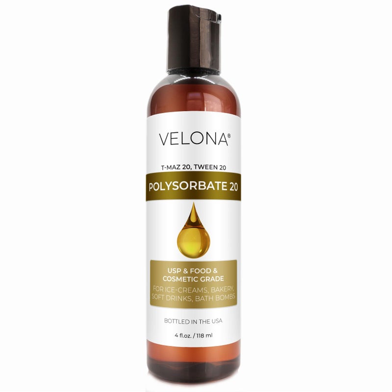 velona Polysorbate 20 by Velona - 4 Fl Oz | Solubilizer, Food & Cosmetic Grade | All Natural for Cooking, Skin Care and Bath Bombs | Use Today - Enjoy Results - Image 1