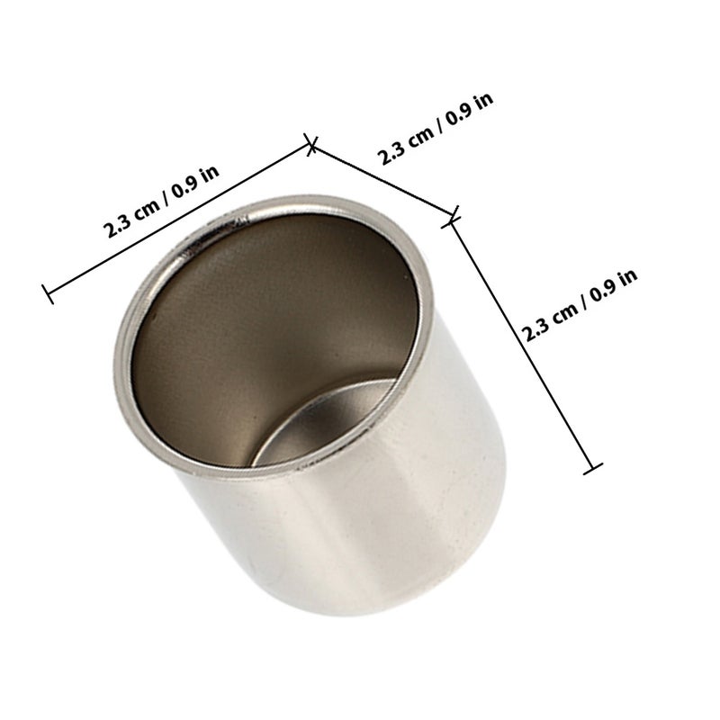 8Pcs Metal Candle Inserts Candlestick Holder Cup Metal Candle Cups Candle Accessories - Image 2
