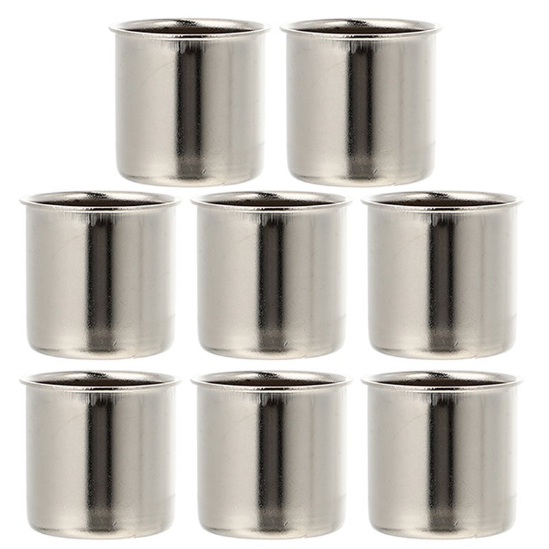 8Pcs Metal Candle Inserts Candlestick Holder Cup Metal Candle Cups Candle Accessories - Image 4