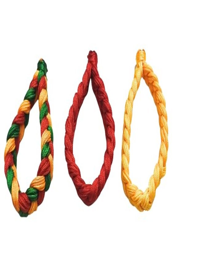 LIGAMENT Thread Plain kalawa Bracelet For Boys Men Combo Set (Multi) - Image 1