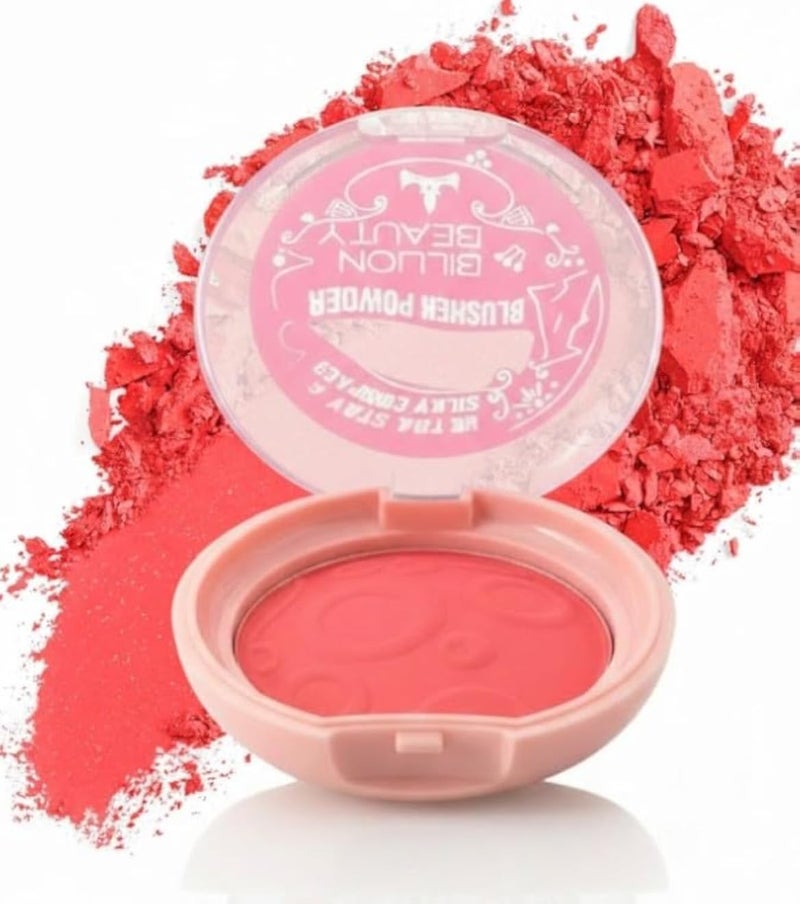 باليت أحمر خدود مطفي لامع يدوم طويلاً خفيف الوزن محمول باليت كريم أساس كونتور هايلايت بودرة مضغوطة للنساء والفتيات - 10 غرام (N3)