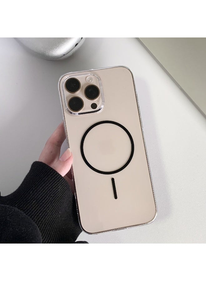 NIBEMINENT Protective TPU Case Cover For iPhone 15, Classic Black/Clear