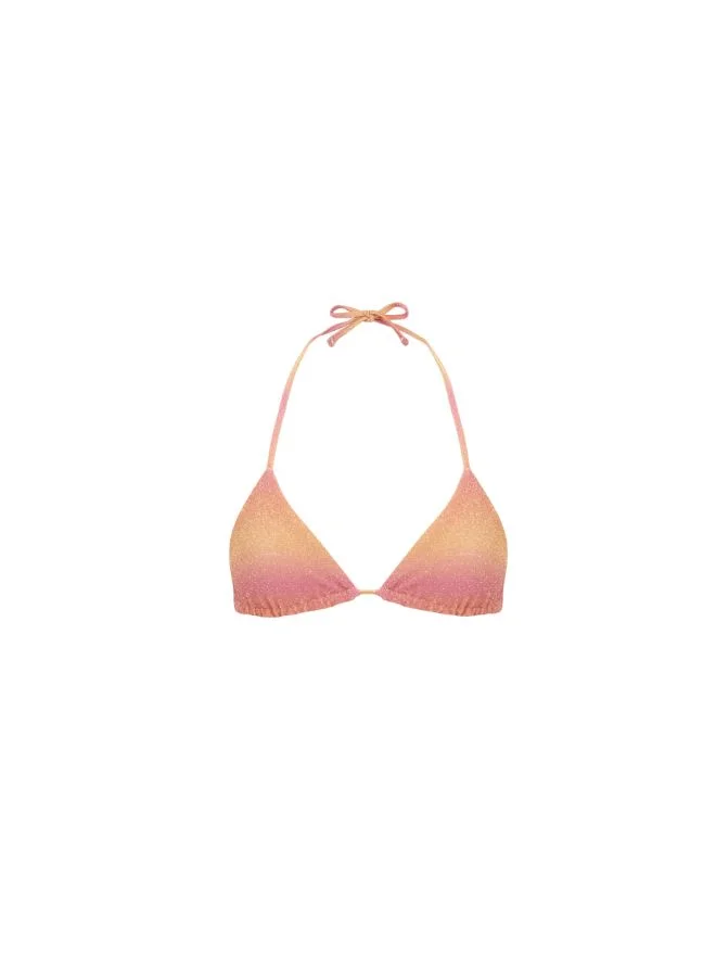 women'secret Pink gradient glitter triangle bikini top