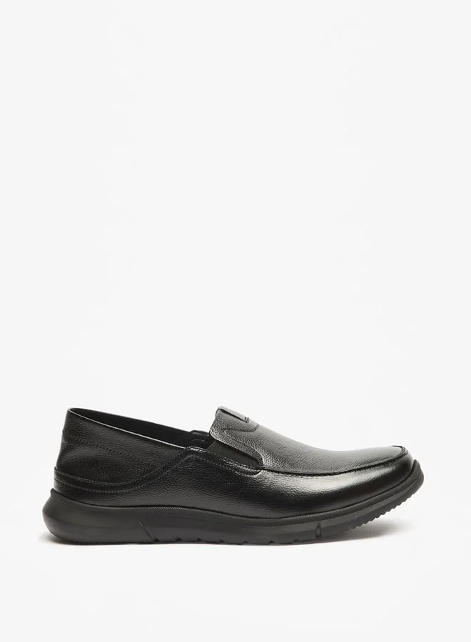 دوتشيني Men's Textured Slip-On Moccasins