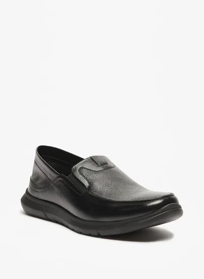 دوتشيني Men's Textured Slip-On Moccasins
