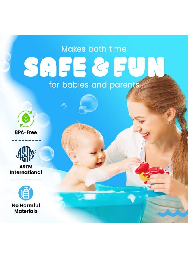 Aquatopia Aquatopia Baby Bath Thermometer Floating Toy with Digital Audible Alarm, Baby Water Thermometer for Bath Temp, Cute Baby Bath Essentials, Beeps When Too Hot or Too Cold, Charlie Crocodile, Red  - Image 5