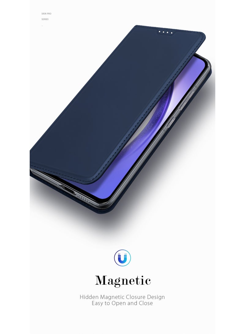 DUX DUCIS Protective Case For Samsung Galaxy A55 5G Filp Phone Cover with Card Slot Blue  - Image 4