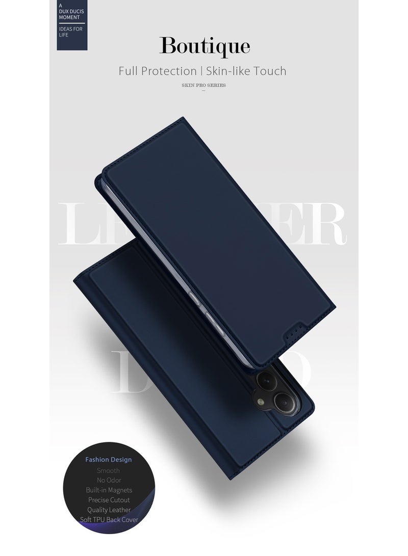 DUX DUCIS Protective Case For Samsung Galaxy A55 5G Filp Phone Cover with Card Slot Blue  - Image 5
