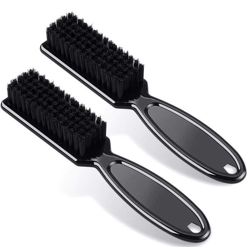Patelai Patelai 2 Pcs Barber Blade Cleaning Brush for Clipper Cleaning Nail Cleaner Styling Brush for Fades Tapers Trimmer Manicure Salon (Black)