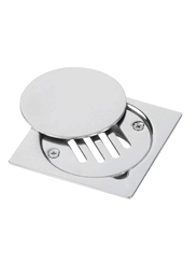 مصرف أرضي مع مخرج بوابة ملولب وغطاء لوحة. عمودي 103 مم