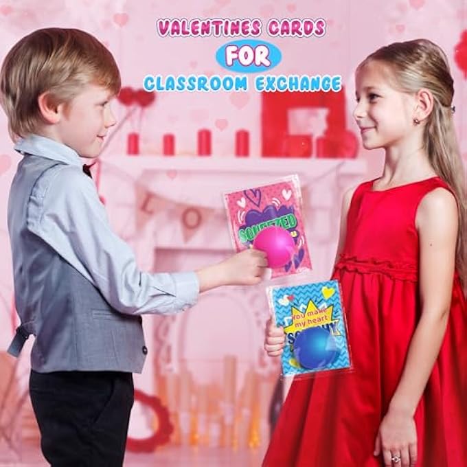 Letapapa 28 PACK Valentines Cards with Stress Toys - Image 5
