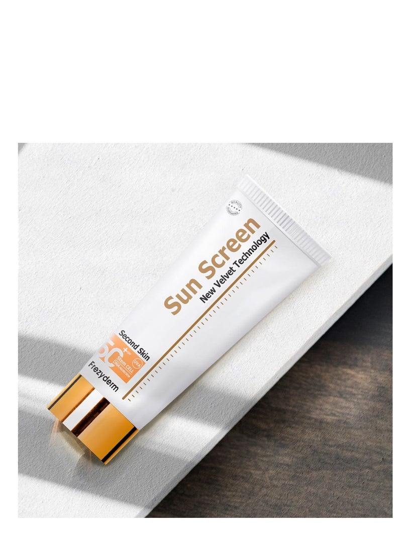 Frezyderm Sun Screen Velvet Second Skin Technology Body Lotion SPF50 + 125ml - Image 2