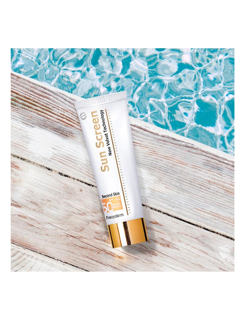 Frezyderm Sun Screen Velvet Second Skin Technology Body Lotion SPF50 + 125ml - Image 3