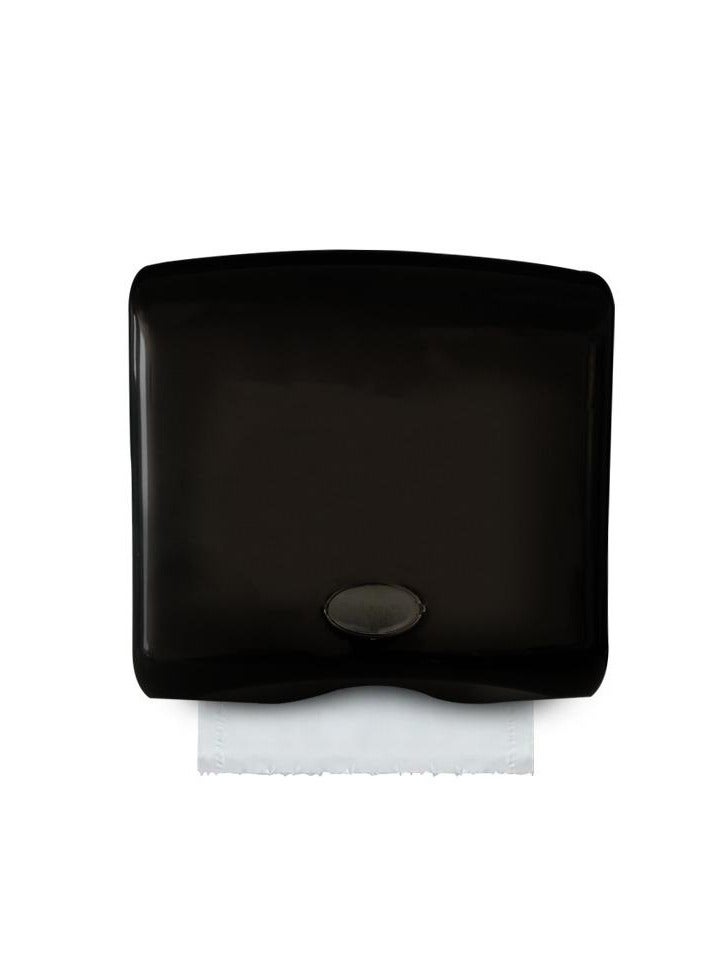 C-Fold Tissue Dispenser | Interfolded Dispensing Mechanism | Durable Plastic Construction | See-Through Transparent Panel | Wall-Mountable | Suitable For Homes, Offices, Hotels, & More