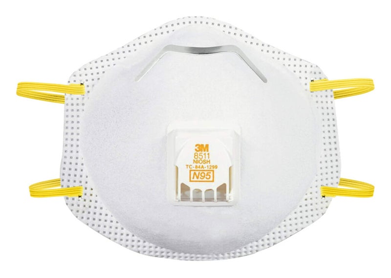 3M N95 Respirator 8511, Cool Flow Valve, 10 Pack, NIOSH-APPROVED, Advanced Filter Media For Easy Breathing, Comfortable For Long Periods Of Wear, Helps Filter Pollen, Mold Spores & Dust (8511PB1-A-PS) - Image 5