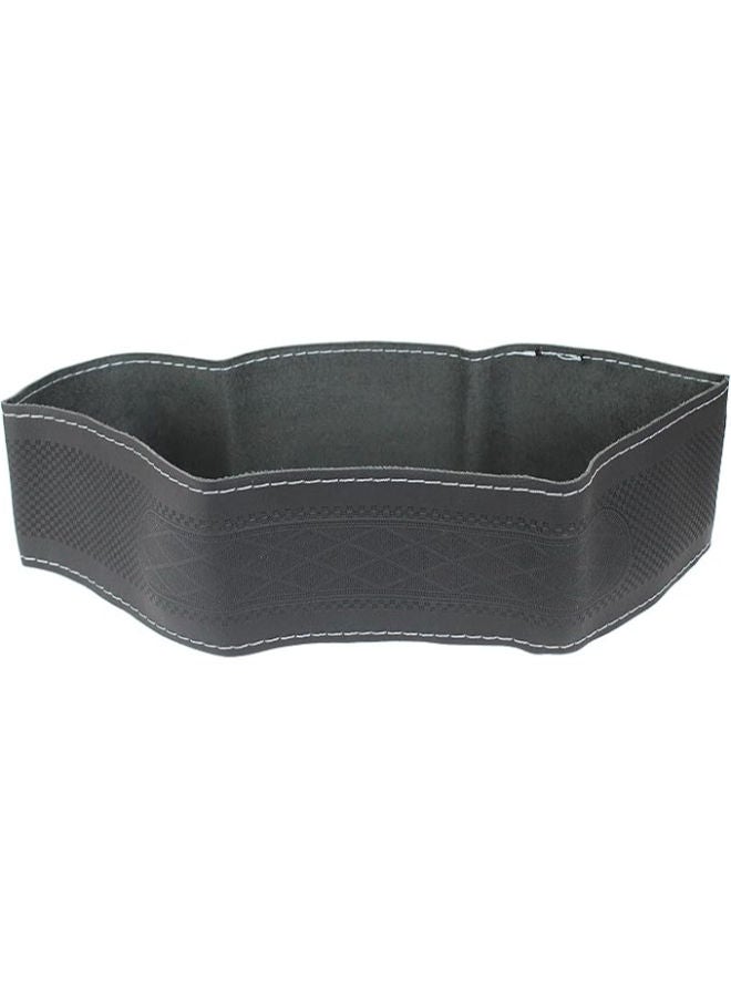 Silicone Steering Wheel Cover, Breathable Non-Slip Design, Soft and Comfortable Feeling, Universal Auto Car Steering Wheel Stitch on Wrap - Black with White line - Image 3