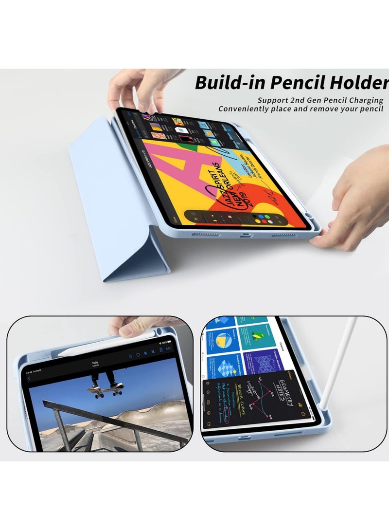 Captaintech Case for iPad 10th Gen Case 2022 10.9-inch Case Slim Stand Hard Back Protective Smart Cover with Pencil Holder for iPad 10th Generation 10.9 inch 2022 Release A2696 A2757 A2777 - Image 4