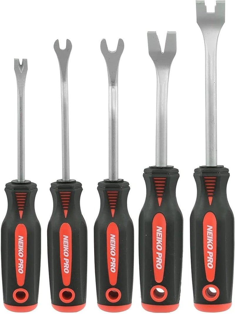 Neiko 20596B Ergonomic Soft Grip Handles Auto Trim Panel Upholstery Removal Tool Set (5 Piece) - Image 1