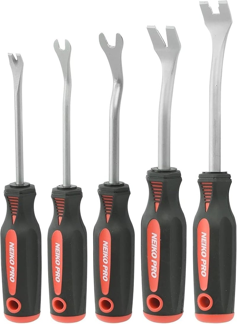 Neiko 20596B Ergonomic Soft Grip Handles Auto Trim Panel Upholstery Removal Tool Set (5 Piece) - Image 2
