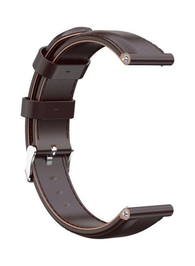 NIBEMINENT Oil Wax Leather Strap For Huawei TalkBand B5 Coffee  - Image 1