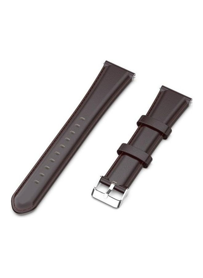 NIBEMINENT Oil Wax Leather Strap For Huawei TalkBand B5 Coffee  - Image 3